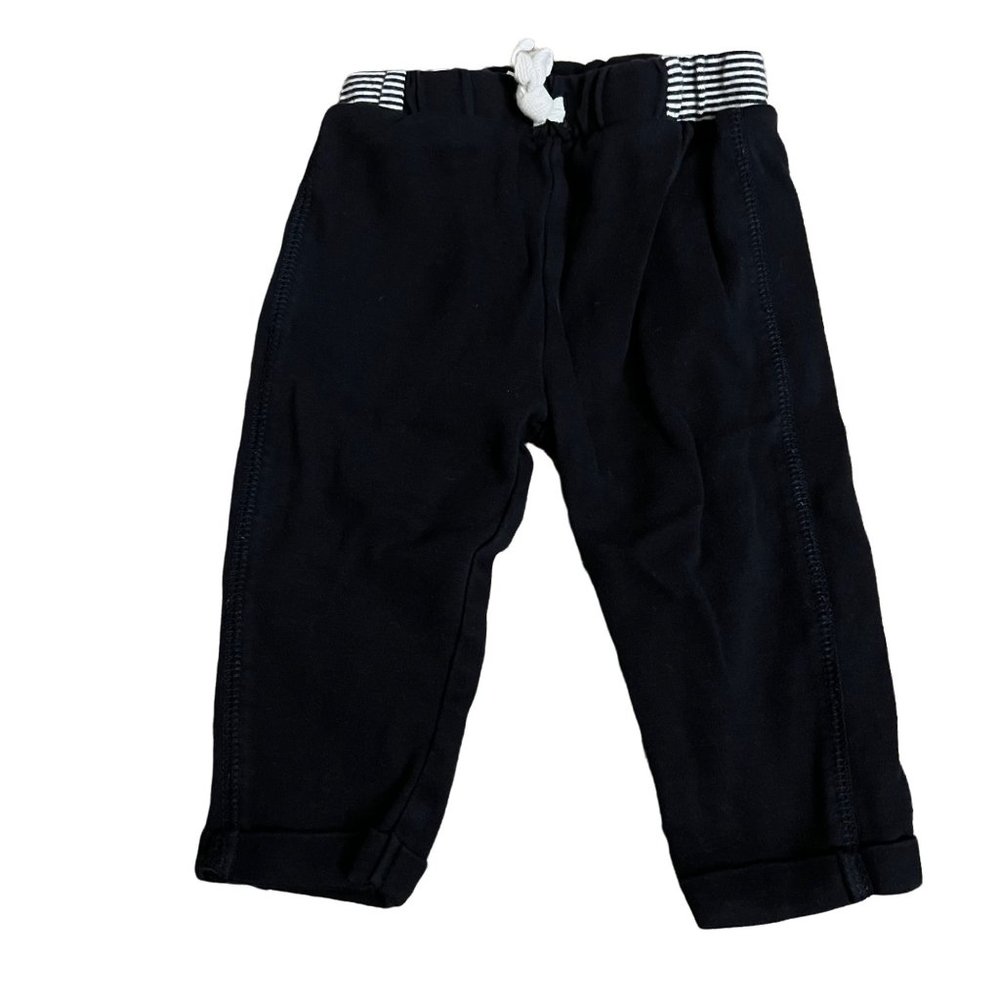 Just One You Made by Carter's Black Baby Pants with White Stripes Size 9M